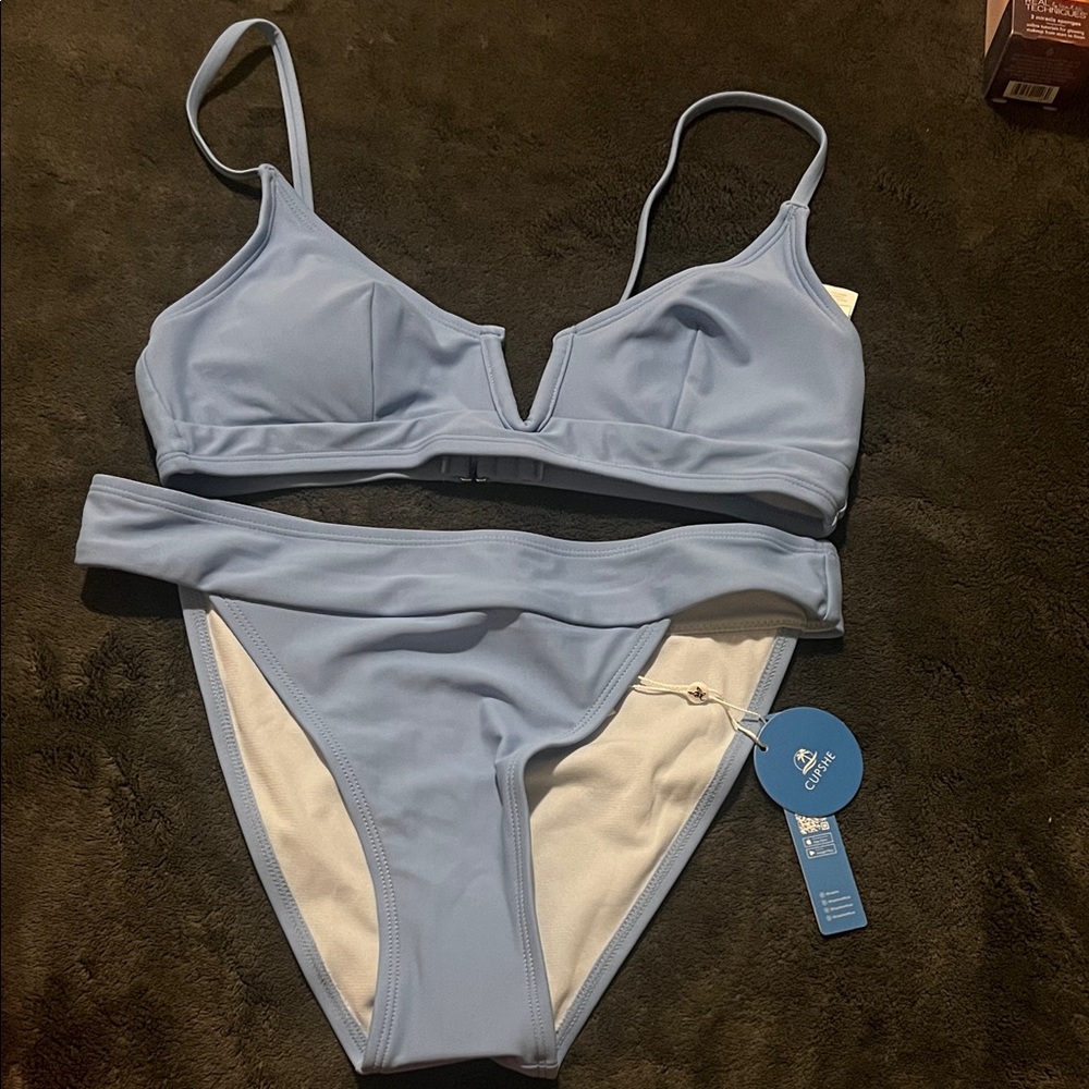 Cupshe Sky Blue Bikini Set